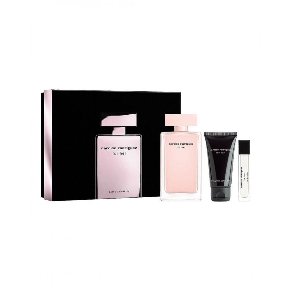Narciso Rodriguez For Her - 100ml + 10ml spray + 50ml body lotion