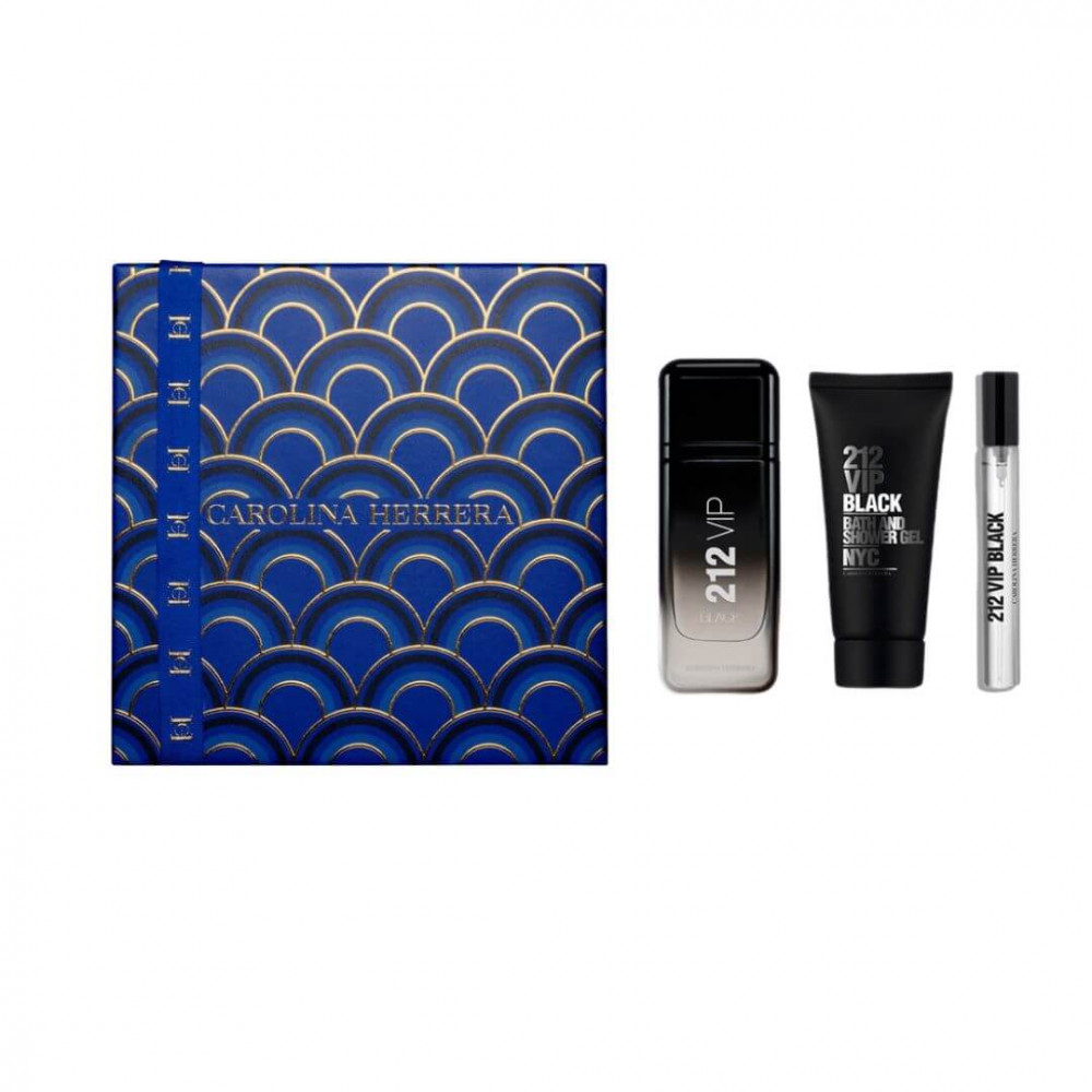 212 VIP Black 100ml EDP, 100ml Shower Gel and 10ml Megaspritzer